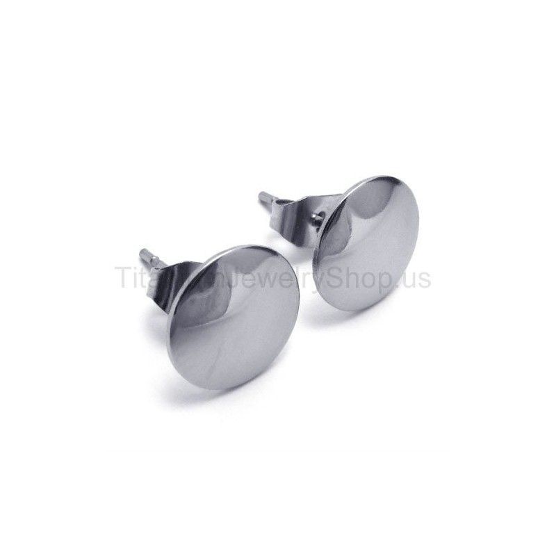 Silver Simple Titanium Earrings Silver Simple Titanium Earrings