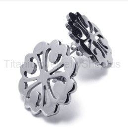 Cute Flower Titanium Earrings