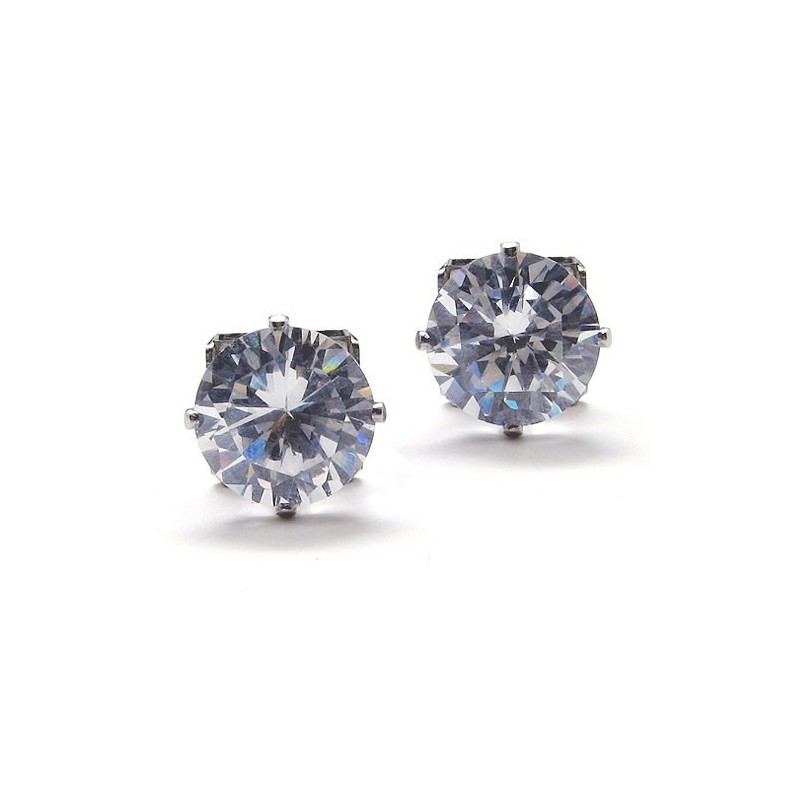 Inlayed Diamond Titanium Earrings Inlayed Diamond Titanium Earrings