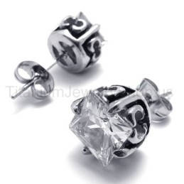 Retro Bud Titanium Earrings
