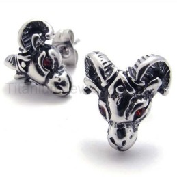 Red Eyes Sheepshead Titanium Earrings
