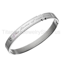 The Flame Of Our Love Titanium Lovers Bracelets