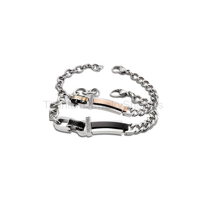 Love Forever Titanium Lovers Bracelets