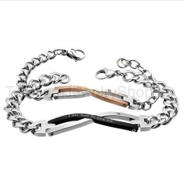 I Was Born To Love You Titanium Lovers Bracelets
