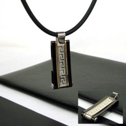 Exquisite Man Glyph Titanium Necklace Pendant Style