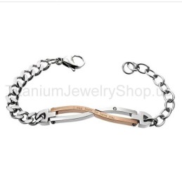 I Was Born To Love You Titanium Lovers Bracelets