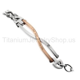 I Was Born To Love You Titanium Lovers Bracelets