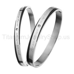 You Are Alwarys In My Heart Titanium Lovers Bracelets