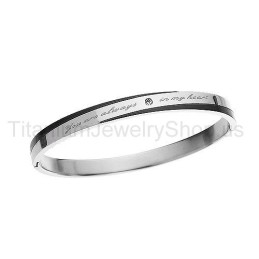 You Are Alwarys In My Heart Titanium Lovers Bracelets