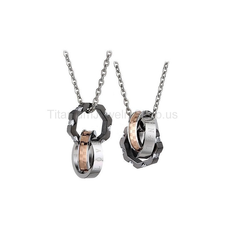 Three Circles Titanium Lovers Pendants Three Circles Titanium Lovers Pendants