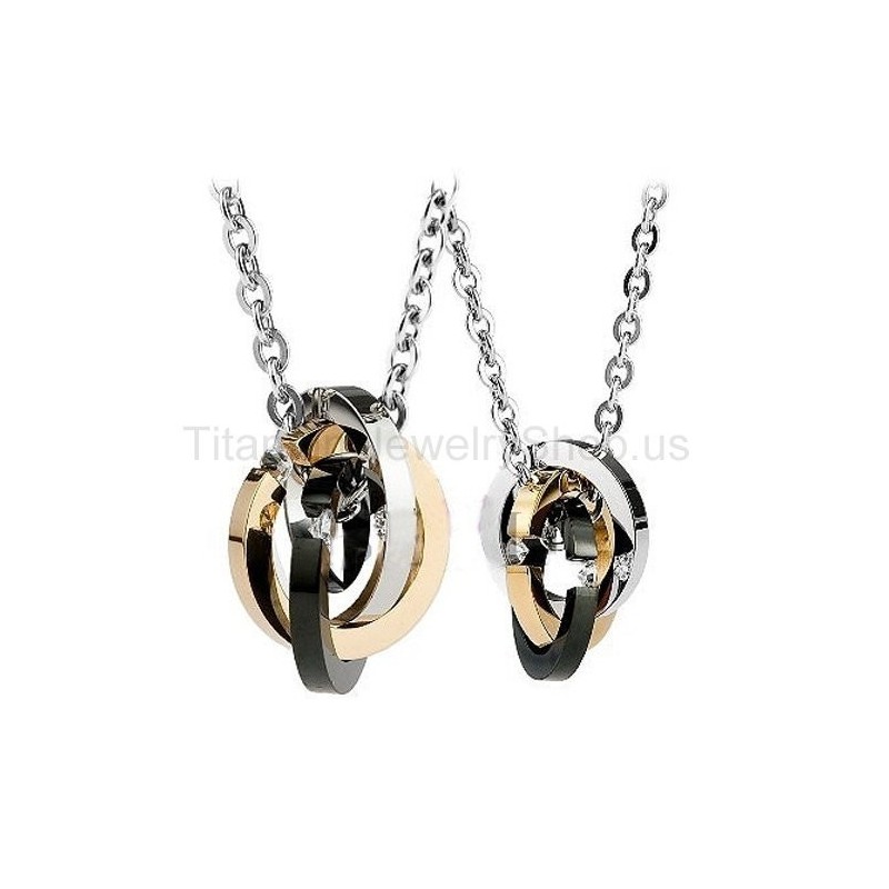 Three Circles Titanium Lovers Pendants Three Circles Titanium Lovers Pendants
