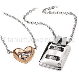 Love You So Much Titanium Lovers Pendants