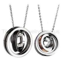 Eternal Love Three Circles Titanium Lovers Pendants