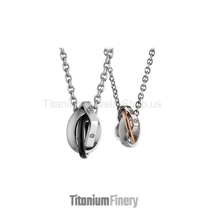 Three Circles Titanium Lovers Pendants Three Circles Titanium Lovers Pendants