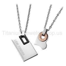 Love Forever Titanium Lovers Pendants