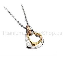 Two Circles Titanium Lovers Pendants