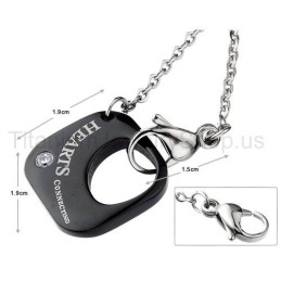 Hearts Connecting Titanium Lovers Pendants