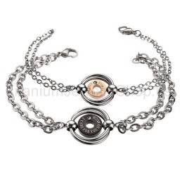 I Care For You So Much Titanium Lovers Bracelets