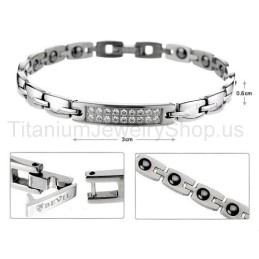 7 Inches Womens Titanium Bracelet