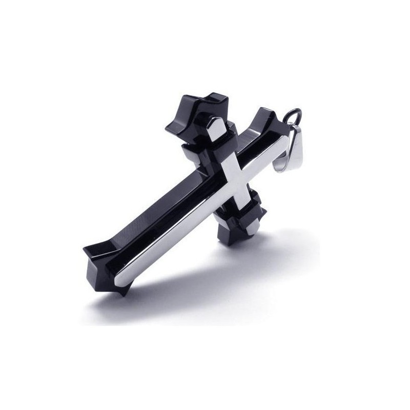 Unique Man Black Cross Pure Titanium Pendant Unique Man Black Cross Pure Titanium Pendant