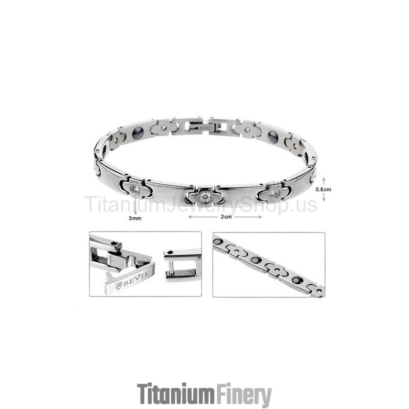 7 Inches Womens Titanium Bracelet