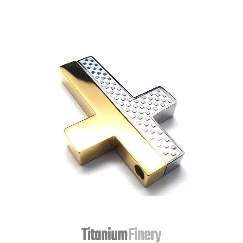 Man 2 Parts Cross Titanium Steel Pendant(Free Chain) Man 2 Parts Cross Titanium Steel Pendant(Free Chain)