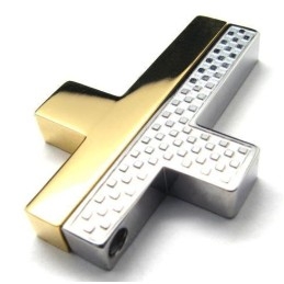 Man 2 Parts Cross Titanium Steel Pendant(Free Chain)
