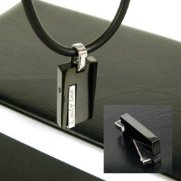Man 'Only Love' Gemstone-Pure Titanium Necklace Pendant