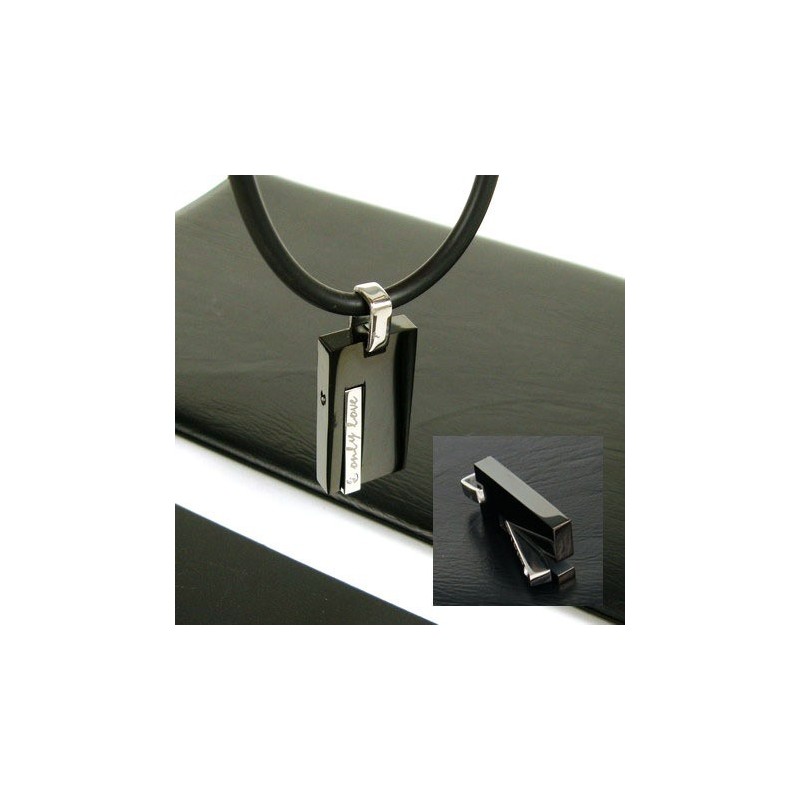 Man 'Only Love' Gemstone-Pure Titanium Necklace Pendant Man 'Only Love' Gemstone-Pure Titanium Necklace Pendant