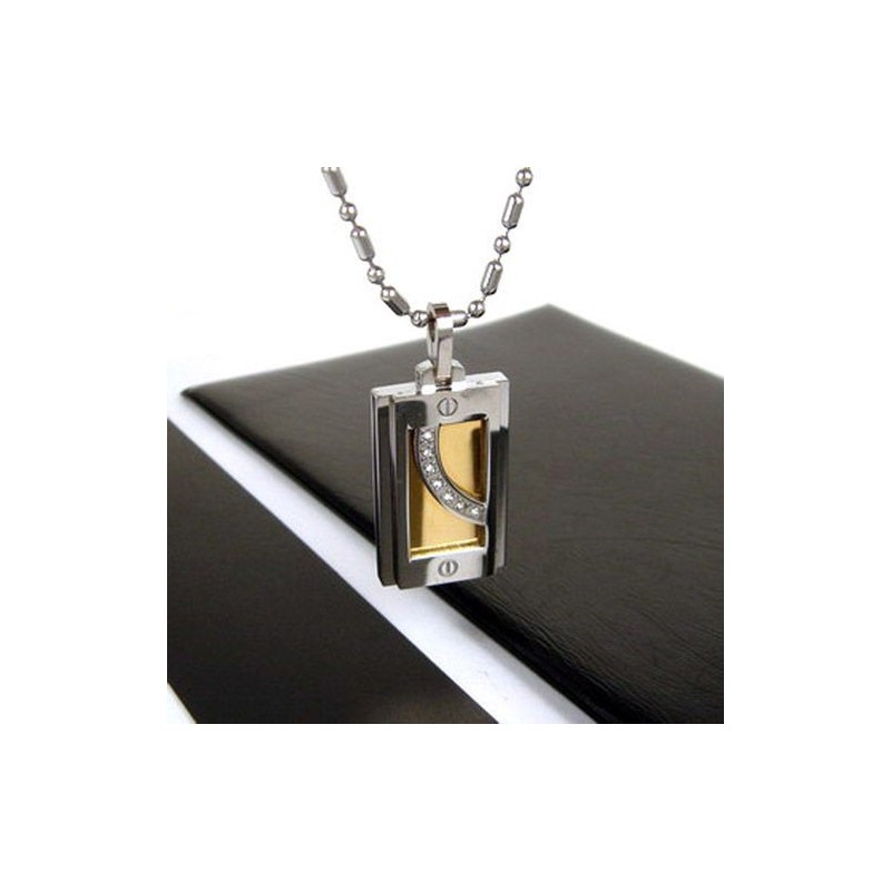 Man High Quality Gemstone Pure Titanium Necklace Pendant Man High Quality Gemstone Pure Titanium Necklace Pendant