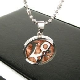 Sutra Man Rose Gold Love Pure Titanium Necklace Pendant Gift