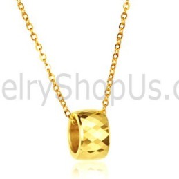 Gold Tungsten High Polish Pendant Wx734