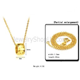 Gold Tungsten High Polish Pendant Wx734