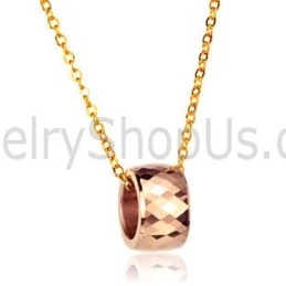 Rose-Gold Tungsten Intricate Multifaceted Design Pendant Gx735