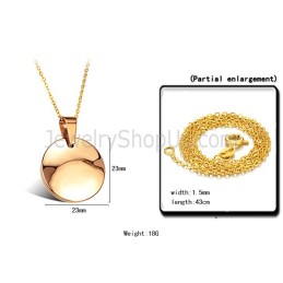 Rose-Gold High Polish Tungsten Pendant Wx720