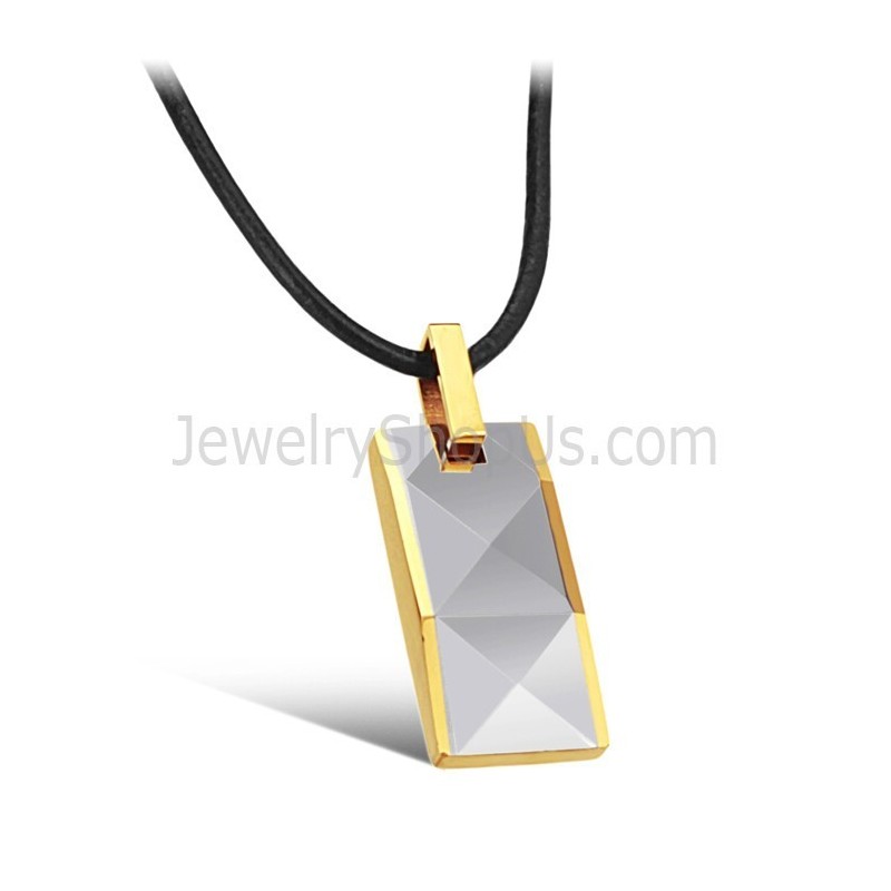 Tungsten Silver Intricate Multifaceted Design Pendant With Plating 18K Gold C630 Tungsten Silver Intricate Multifaceted Design Pendant With Plating 18K Gold C630