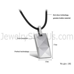 Tungsten Silver Intricate Multifaceted Design Pendant C630