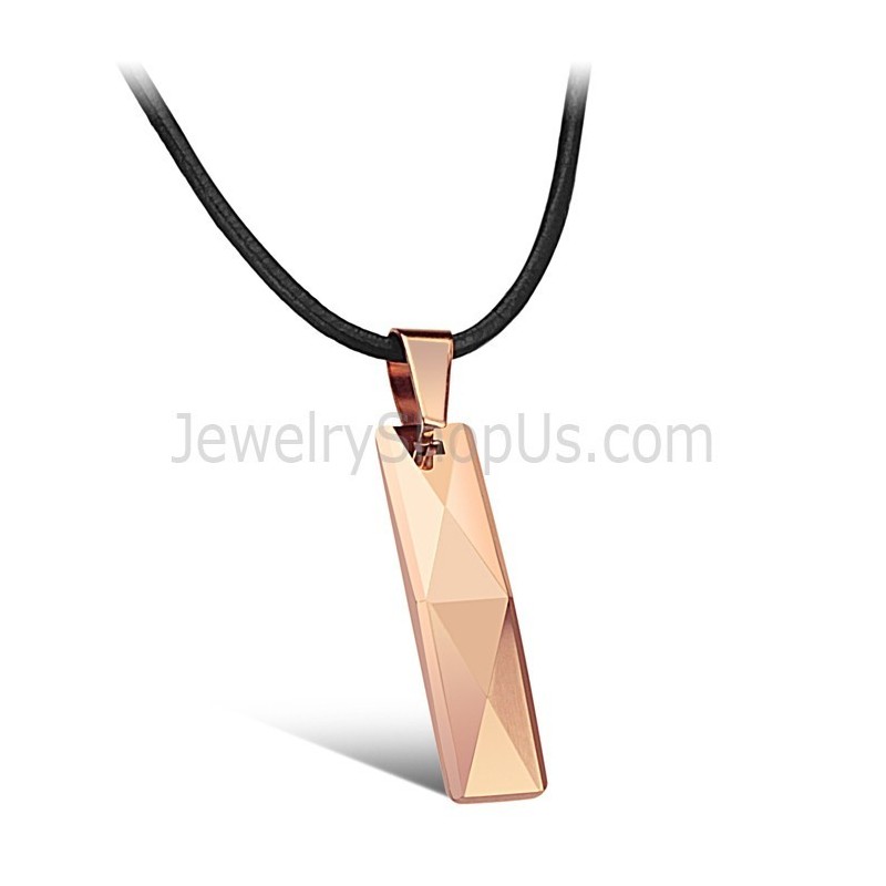 Tungsten Rose Gold Intricate Multifaceted Design Pendant C629 Tungsten Rose Gold Intricate Multifaceted Design Pendant C629