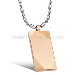 Rose-Gold Tungsten High Polish Pendant C638