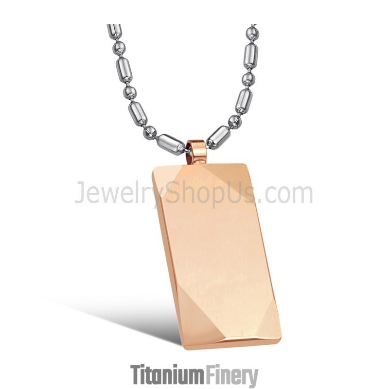 Rose-Gold Tungsten High Polish Pendant C638 Rose-Gold Tungsten High Polish Pendant C638