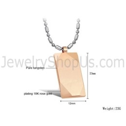 Rose-Gold Tungsten High Polish Pendant C638