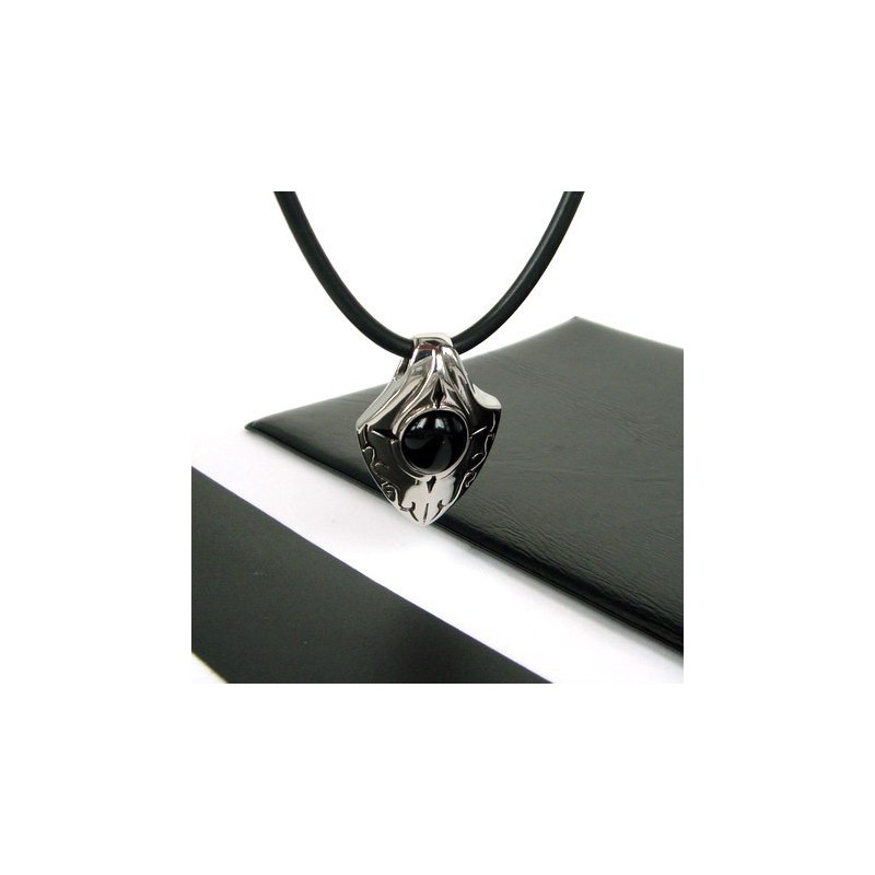 Man Shield Black Agate Pure Titanium Pendant Gift Man Shield Black Agate Pure Titanium Pendant Gift