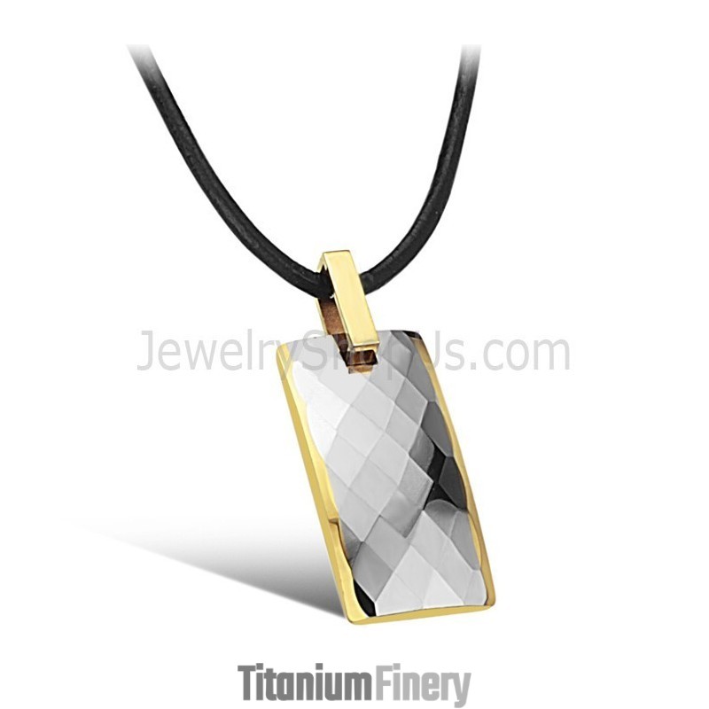 Tungsten Intricate Multifaceted Design Pendant With Plating 18K Gold C632 Tungsten Intricate Multifaceted Design Pendant With Plating 18K Gold C632