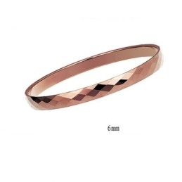 Tungsten High Polish Rose Gold Bracelet Couple Bangles C889