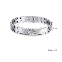 Healthy High Polish Tungsten Bracelet With Energy Magnetic Stone C938