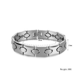 Tungsten Silver Bracelet With Energy Magnetic Stone C944