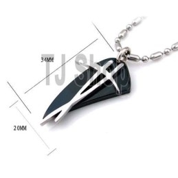 Sutra Man Black Symbol Titanium Steel Pendant Necklace Gift