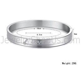 Tatanium "Love" Couple Bangles With Rhinestones C874