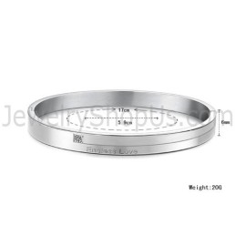 Tatanium "Endless Love" Couple Bangles With Rhinestones C870