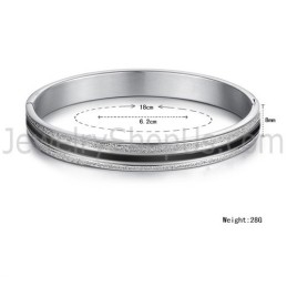 Tatanium Rose Gold And Black Couple Bangles C869